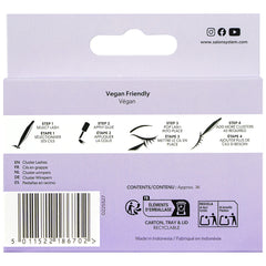 Salon System Cluster Lashes Wispy Medium (Back of Packaging)