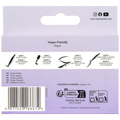 Salon System Cluster Lashes Wispy Short (Back of Packaging)