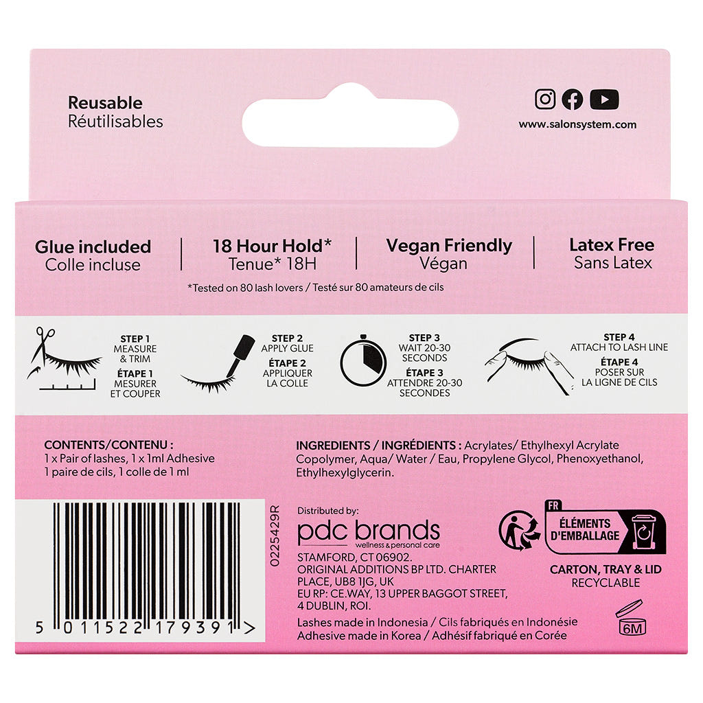 Salon System Naturalash 109 Black Texture (Back)