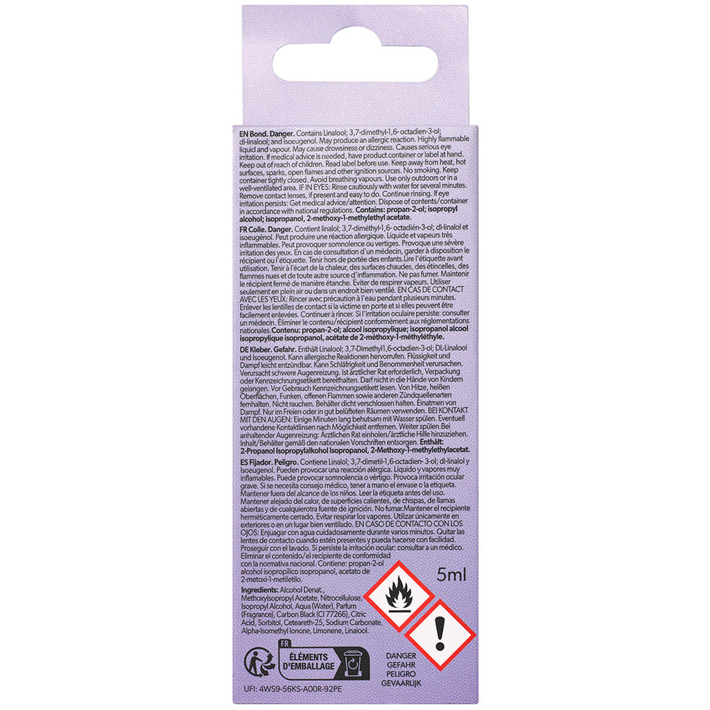 Salon System Underlash 7 Day Bond (5ml) - Back of Packaging