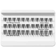 Salon System Underlash Lashes UL2 Wispy Volume Mixed Length (Tray Shot)