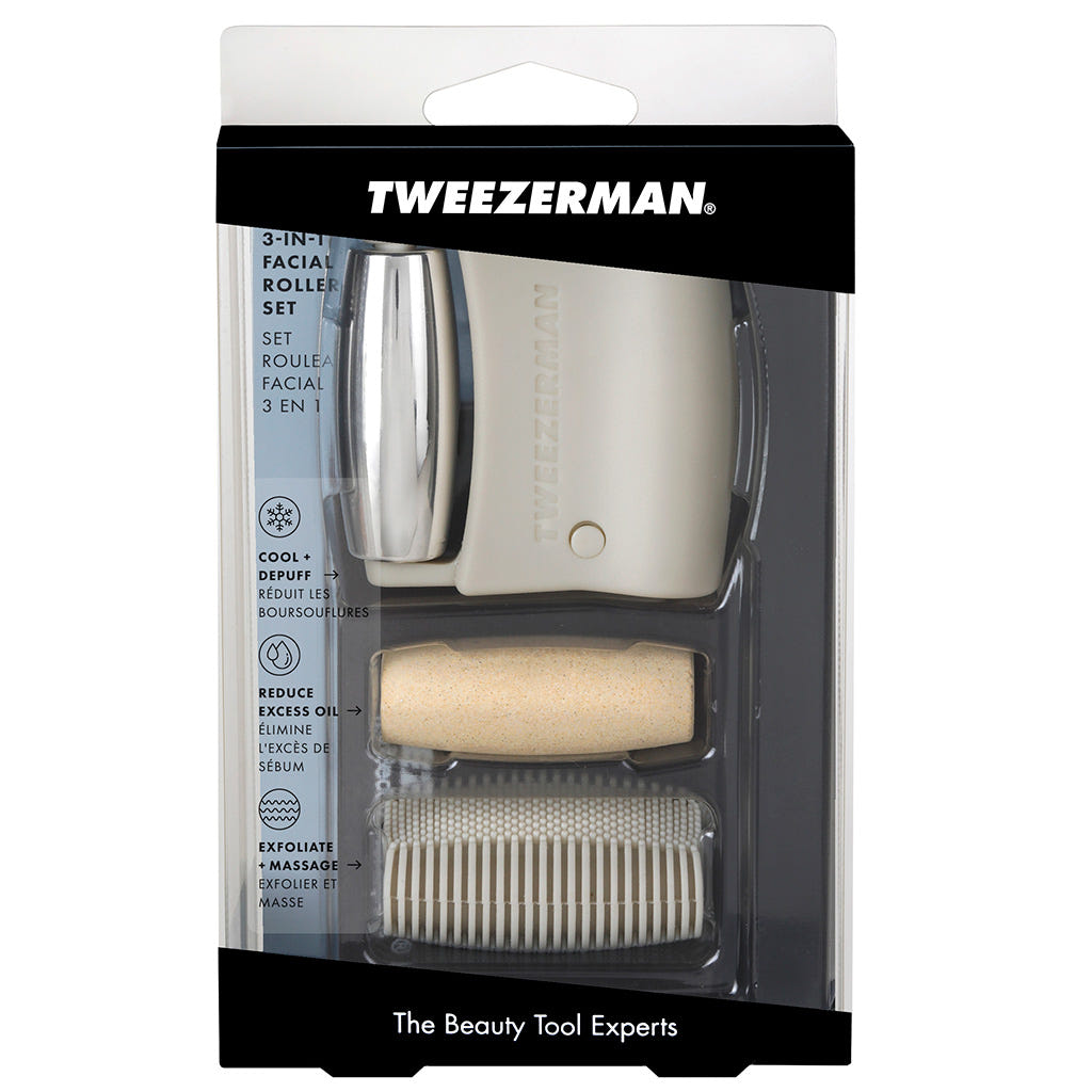 Tweezerman 3-in-1 Facial Roller Set (Packaging)
