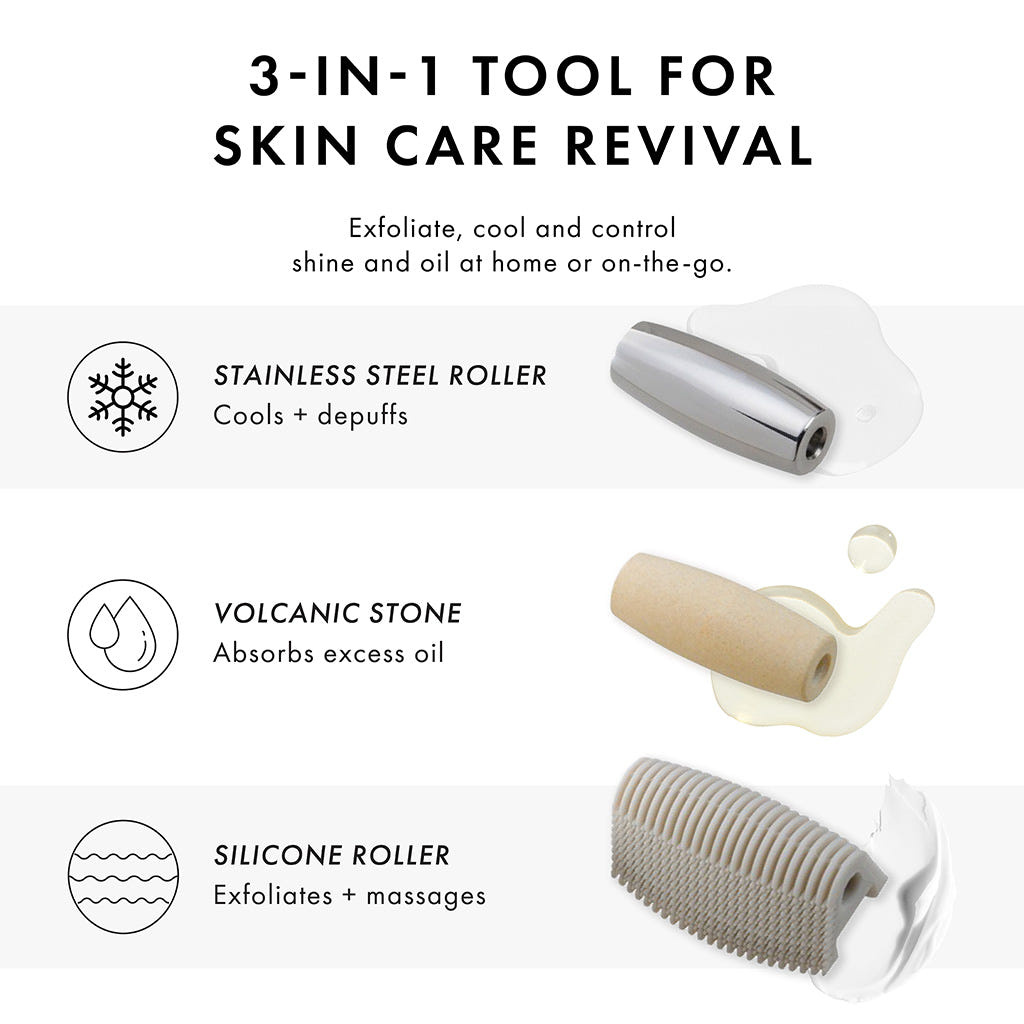 Tweezerman 3-in-1 Facial Roller Set (Info 1)