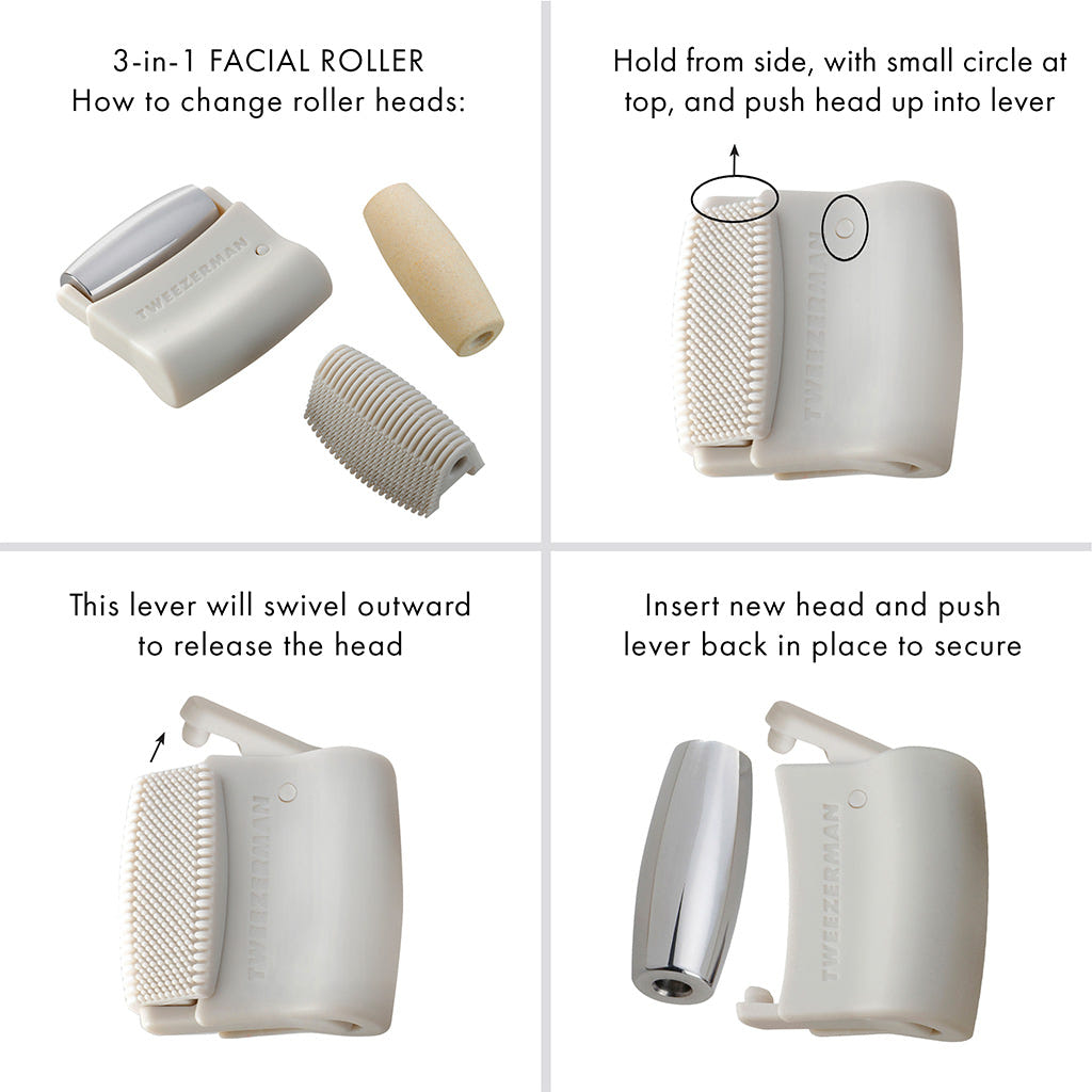 Tweezerman 3-in-1 Facial Roller Set (Info 3)