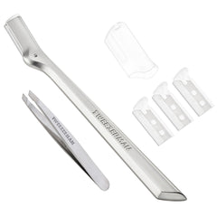 Tweezerman Brow Razor & Mini Slant Tweezer Set