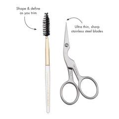 Tweezerman Brow Shaping Scissors & Brush (Infographic)