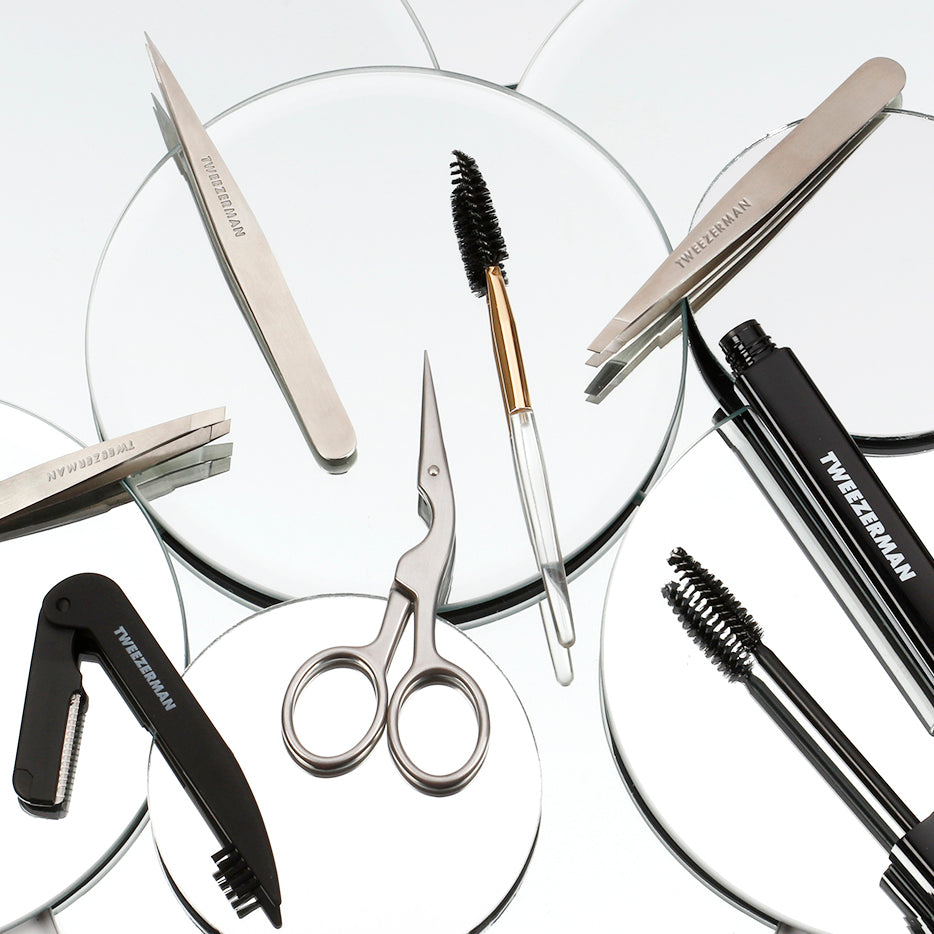 Tweezerman Brow Shaping Scissors & Brush | False Eyelashes