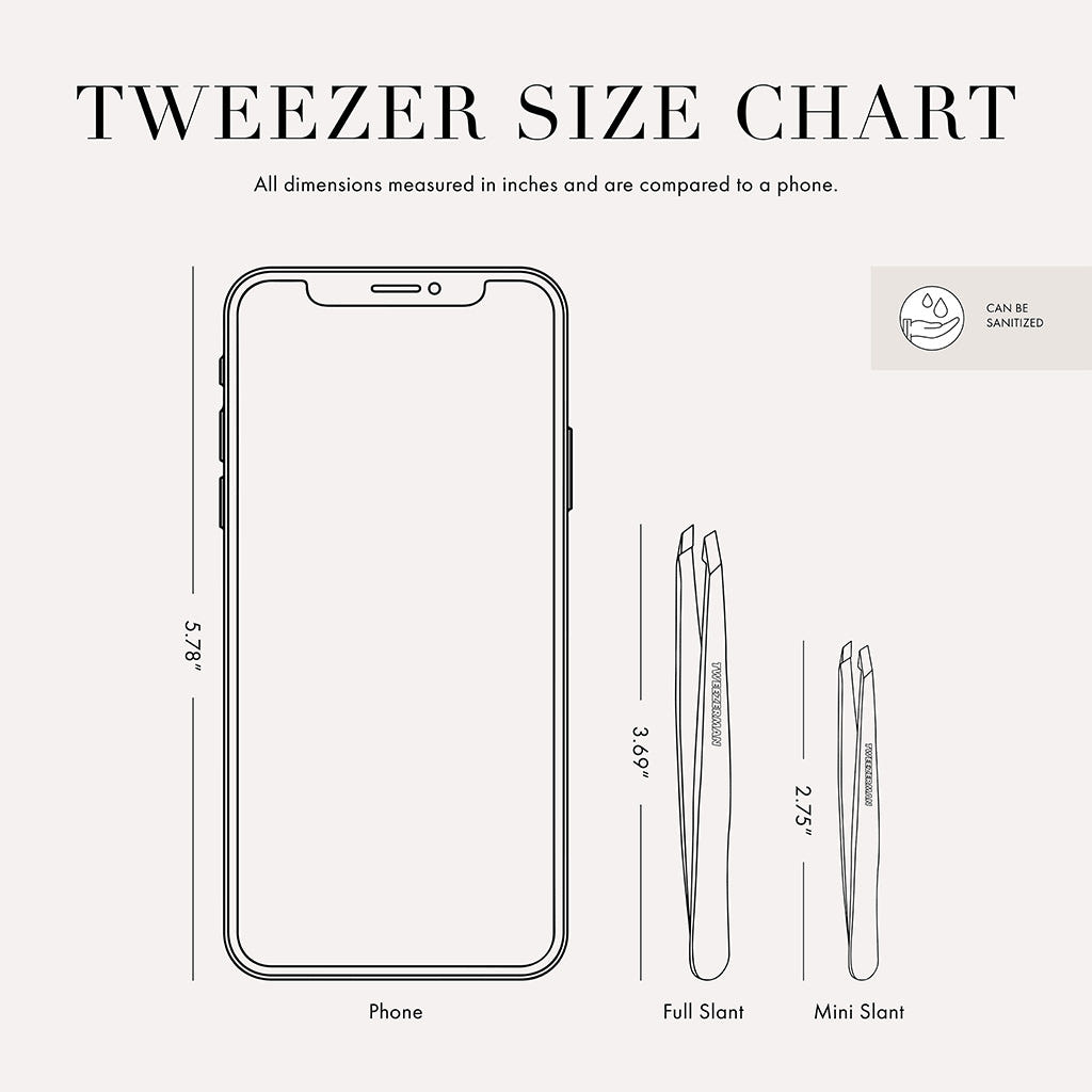 Tweezerman Mini Slant Tweezer Dusted Onyx (Info 1)