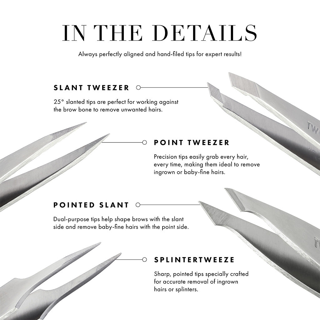 Tweezerman Mini Slant Tweezer Dusted Onyx (Info 2)