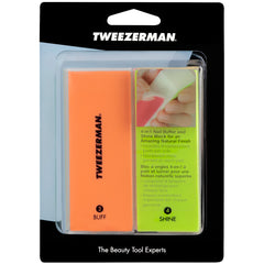 Tweezerman Neon Hot 4-in-1 File, Buff, Smooth & Shine Block (Packaging)