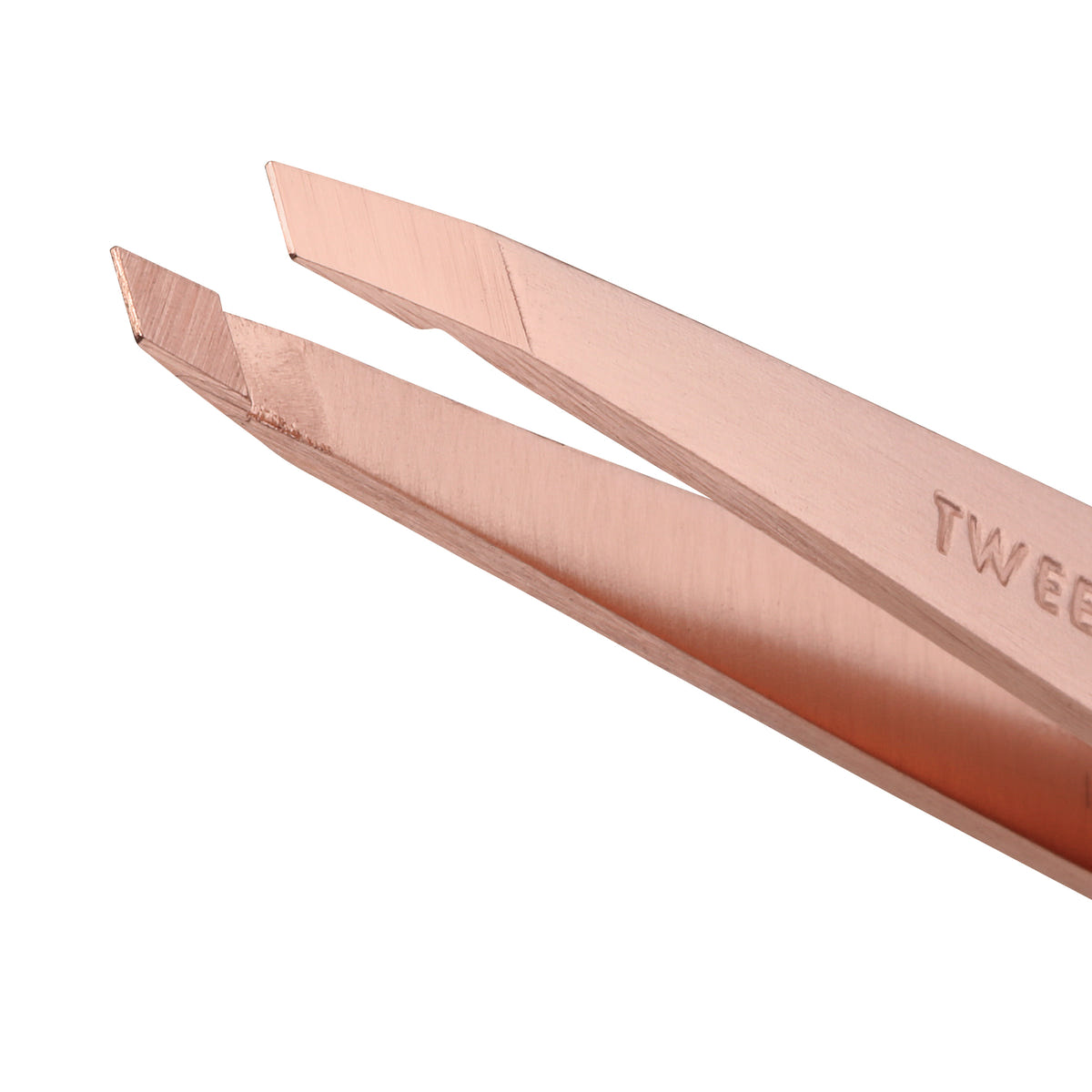 Tweezerman Slant Tweezer Rose Gold (Close up)
