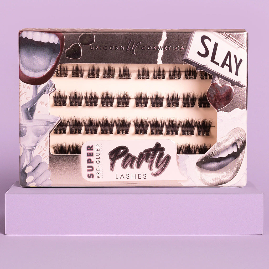 Unicorn Cosmetics Super Pre-Glued Party Lashes - SLAY (Lifestyle Shot)