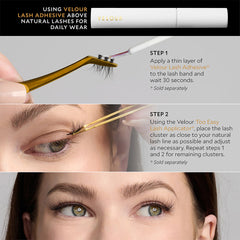 Velour Xtensions Lash Clusters - Hybrid Lash Clusters (How to Apply with Velour Lash Adhesive)