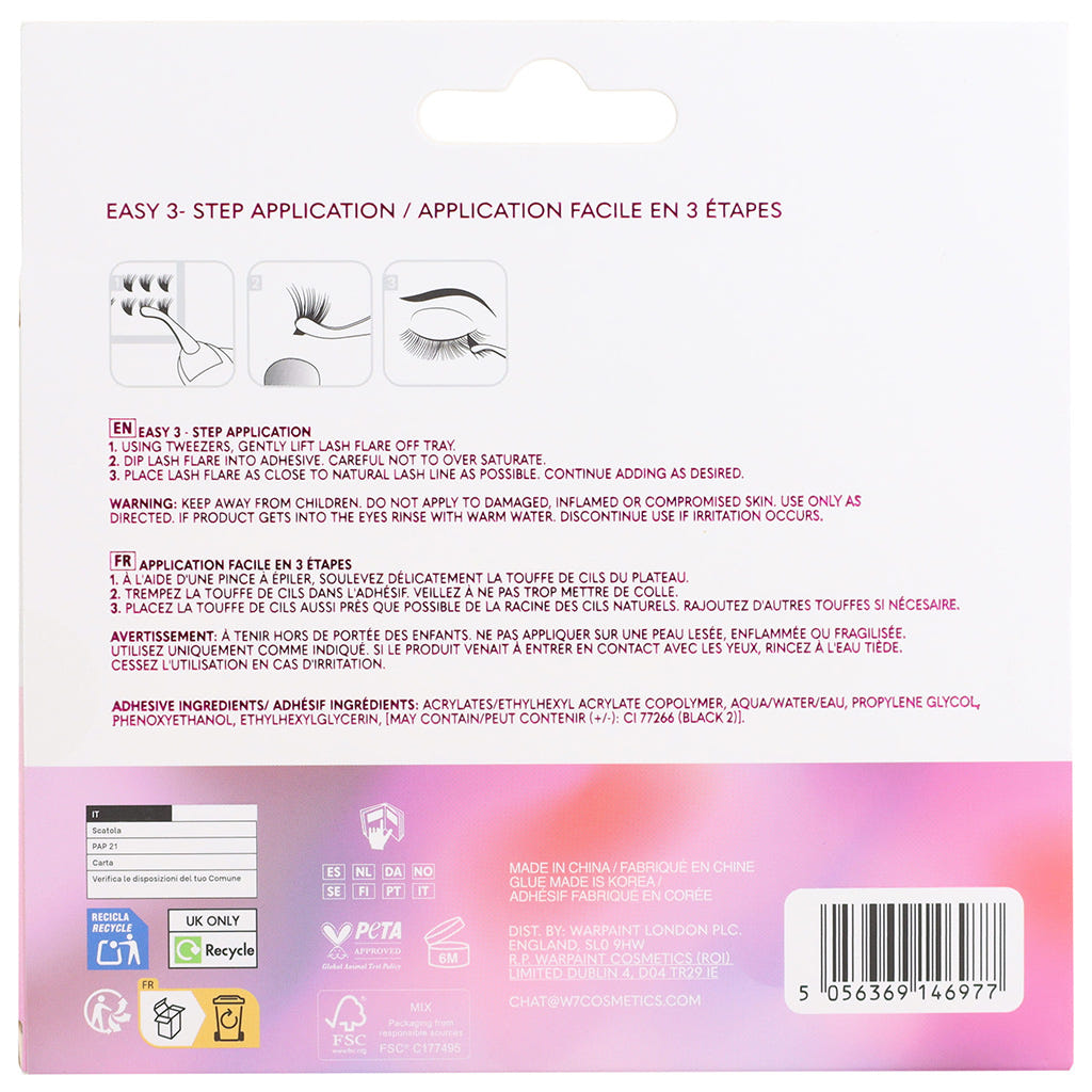 W7 Mix & Match Cluster Lash Kit (Back)