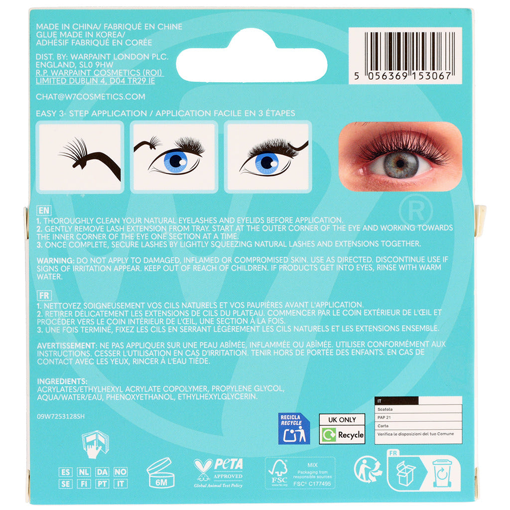 W7 Pre-Mapped Lashes - Daydream (Back)