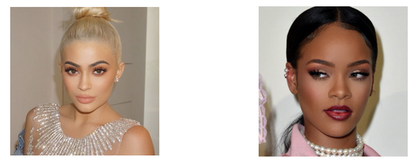 Kylie Jenner and Rhianna wearing Lilly lashes