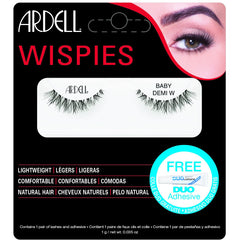 Ardell Baby Demi Wispies Lashes Black (with DUO Glue)