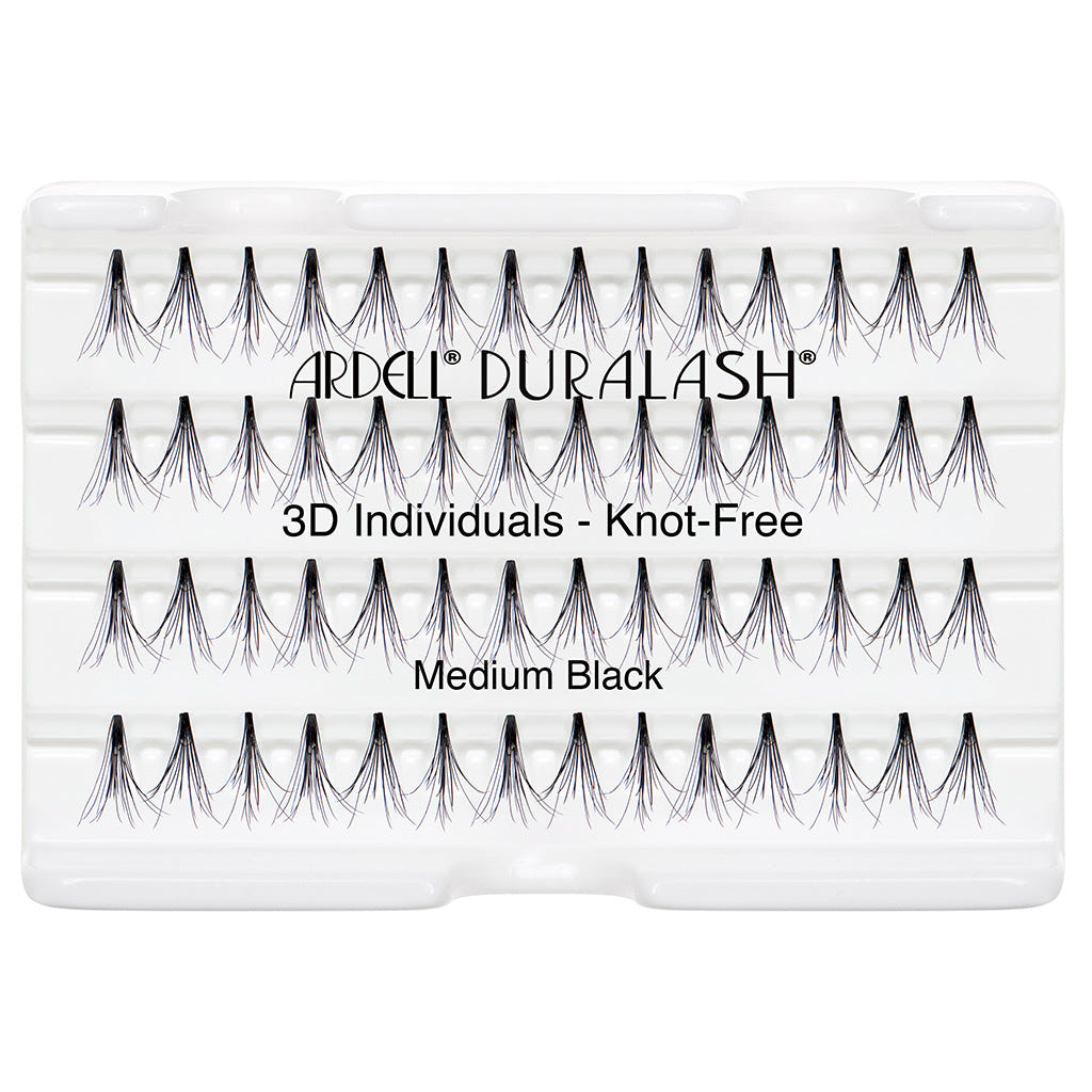Ardell Duralash 3D Individuals Knot Free - Medium Black (Tray Shot)