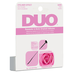 DUO Brush-on Rosewater & Biotin Strip Lash Adhesive Dark (5g) - Angled Packaging