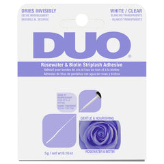 DUO Brush-on Rosewater & Biotin Strip Lash Adhesive White/Clear (5g)
