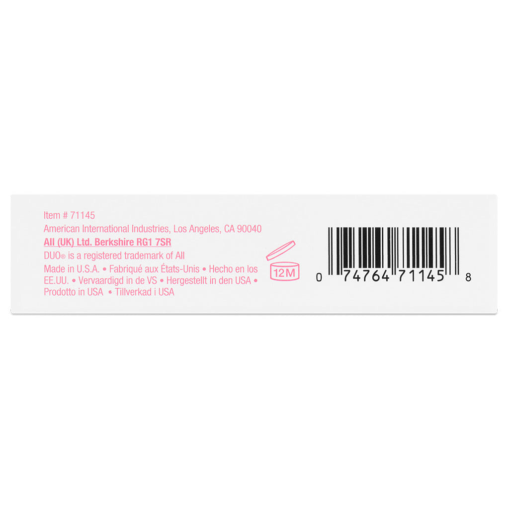 DUO Quick Set Strip Lash Adhesive Dark Tone (7g) - Bottom of Packaging
