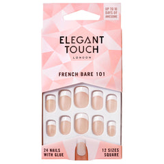 Elegant Touch False Nails Square Medium Length - French Bare 101