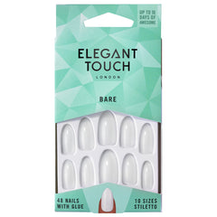 Elegant Touch False Nails Stiletto Long Length - Bare