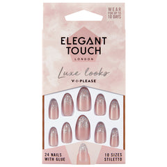 Elegant Touch Luxe Looks False Nails Stiletto Medium Length - V-I-Please