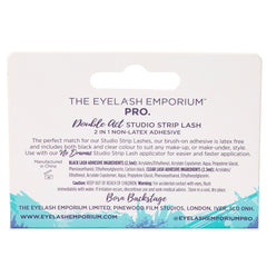 Eyelash Emporium Double Act Studio Strip Lash 2in1 Non-Latex Adhesive (Packaging Rear)