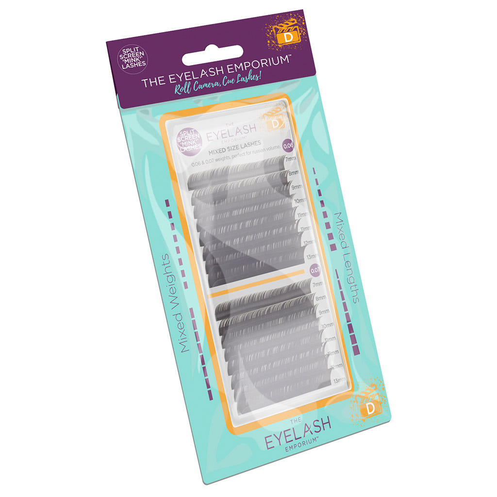 Eyelash Emporium Mink Effect D Curls 0.06 & 0.07 Mixed Lengths (7mm-13mm)