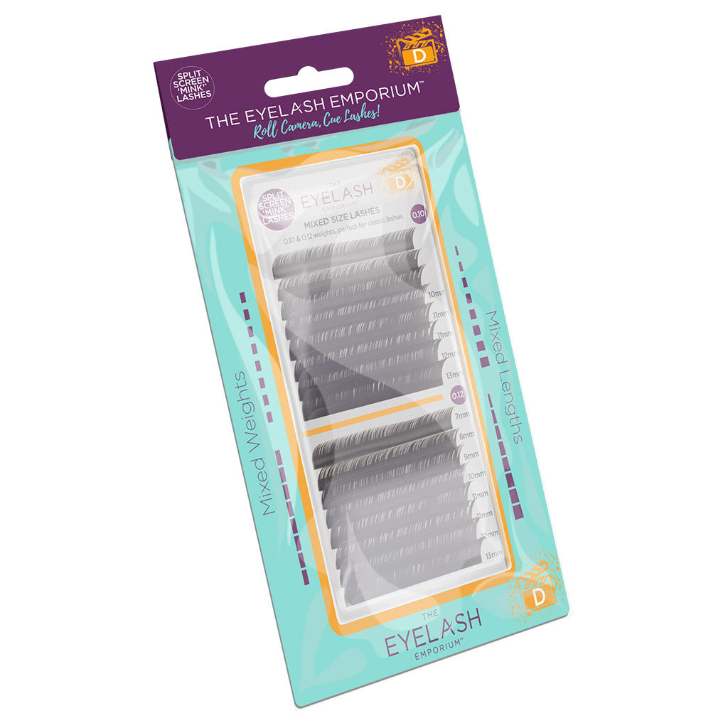 Eyelash Emporium Mink Effect D Curls 0.10 & 0.12 Mixed Lengths (7mm-13mm)