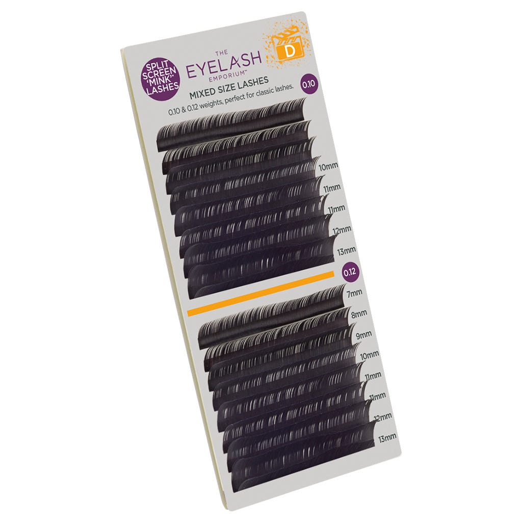 Eyelash Emporium Mink Effect D Curls 0.10 & 0.12 Mixed Lengths (Card)