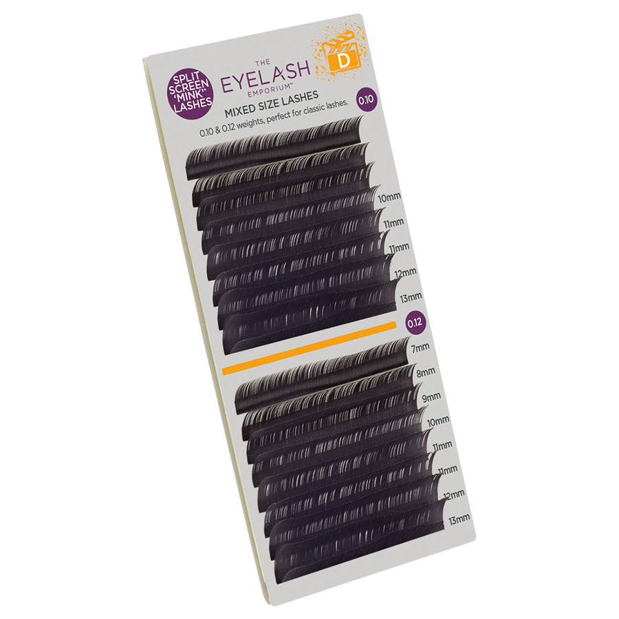 Eyelash Emporium Mink Effect D Curls 0.10 & 0.12 Mixed Lengths (7mm-13 ...