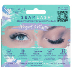 Eyelash Emporium Seamlash Winged and Wispy Refill Pack (Back of Packaging)