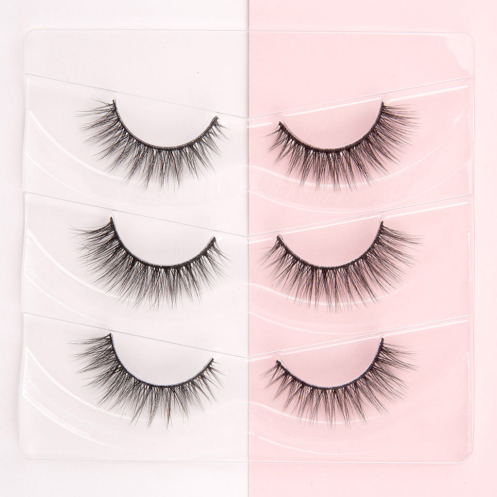 Invogue False Eyelashes Jetsetter Multipack (3 Pairs) - Lifestyle 1