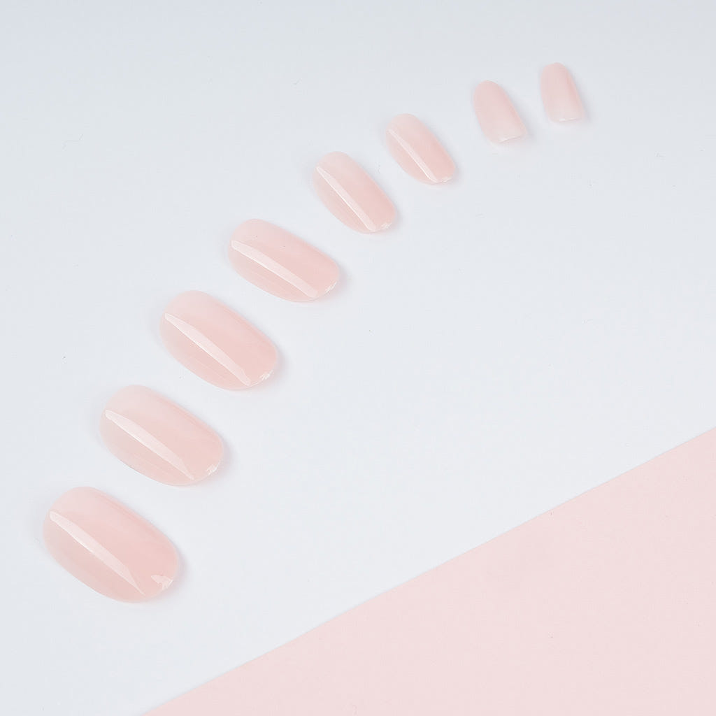 Invogue False Nails Oval Medium Length - Baby Pink (Lifestyle 3)