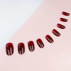 Invogue False Nails Oval Medium Length - Classic Rouge (Lifestyle 2)