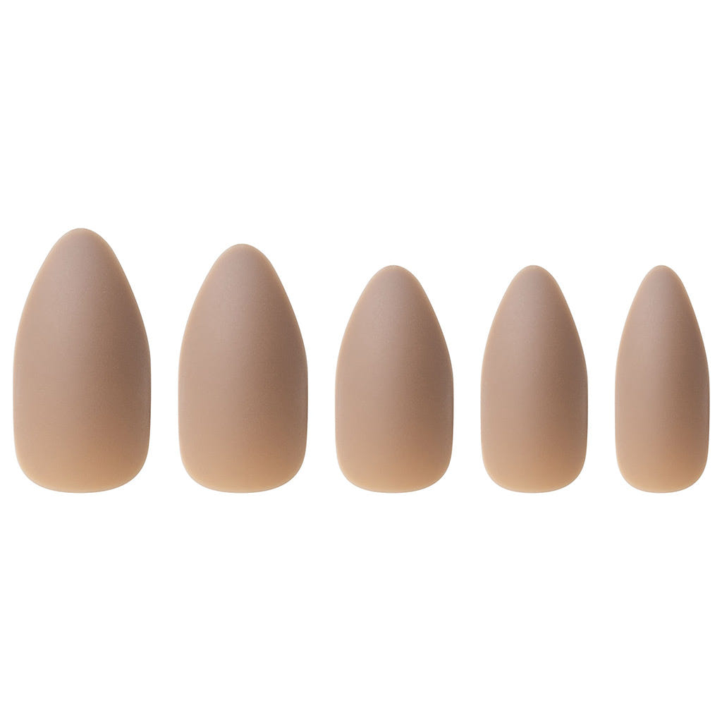 Invogue False Nails Oval Medium Length - Taupe Nude (Loose)