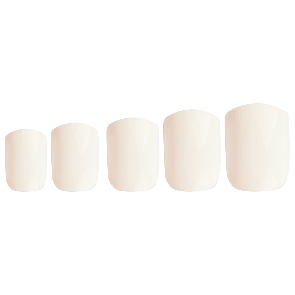Invogue False Nails Square Medium Length - Classic White (Loose)