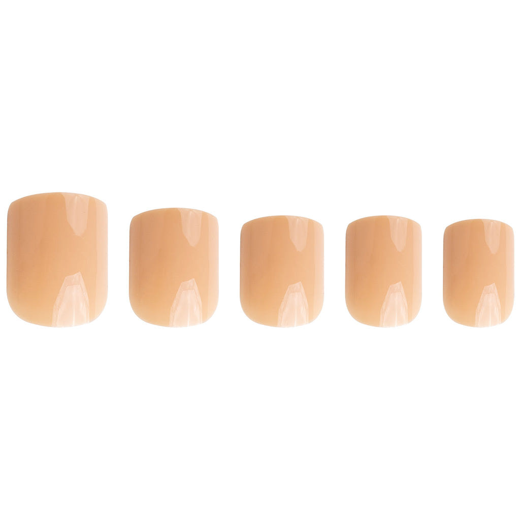 Invogue False Nails Square Medium Length - Honey Nude (Loose)