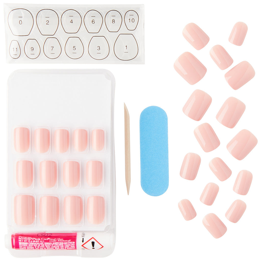 Kiss False Nails Gel Fantasy Nails - Ribbons (Open)