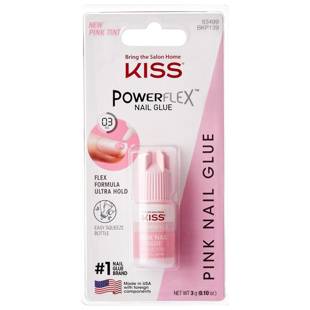 Kiss False Nails Powerflex Nail Glue Pink Nail Glue 3g False