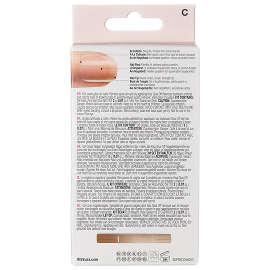 Kiss False Nails Salon Acrylic Nude French Nails Graceful False