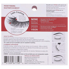 Kiss Lash Couture Faux Mink Collection - Midnight (Back of Packaging)