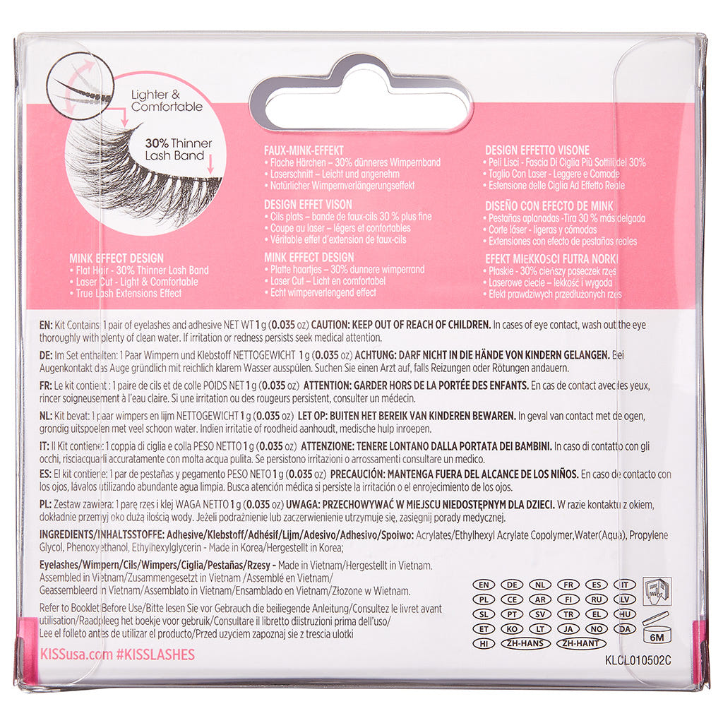 Kiss Lash Couture Luxtensions Collection - Russian Volume (Back of Packaging)