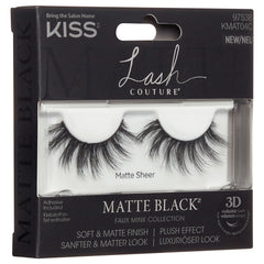 Kiss Matte Black Faux Mink Collection - Matte Sheer (Angled Packaging)