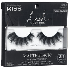 Kiss Matte Black Faux Mink Collection - Matte Velvet (Angled Packaging)