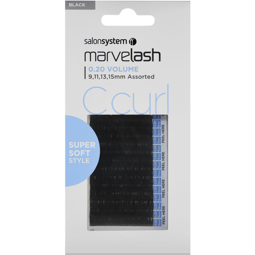 Marvelash C Curl Lashes 0.20 Volume Super Soft, Assorted Length (9, 11, 13, 15mm)