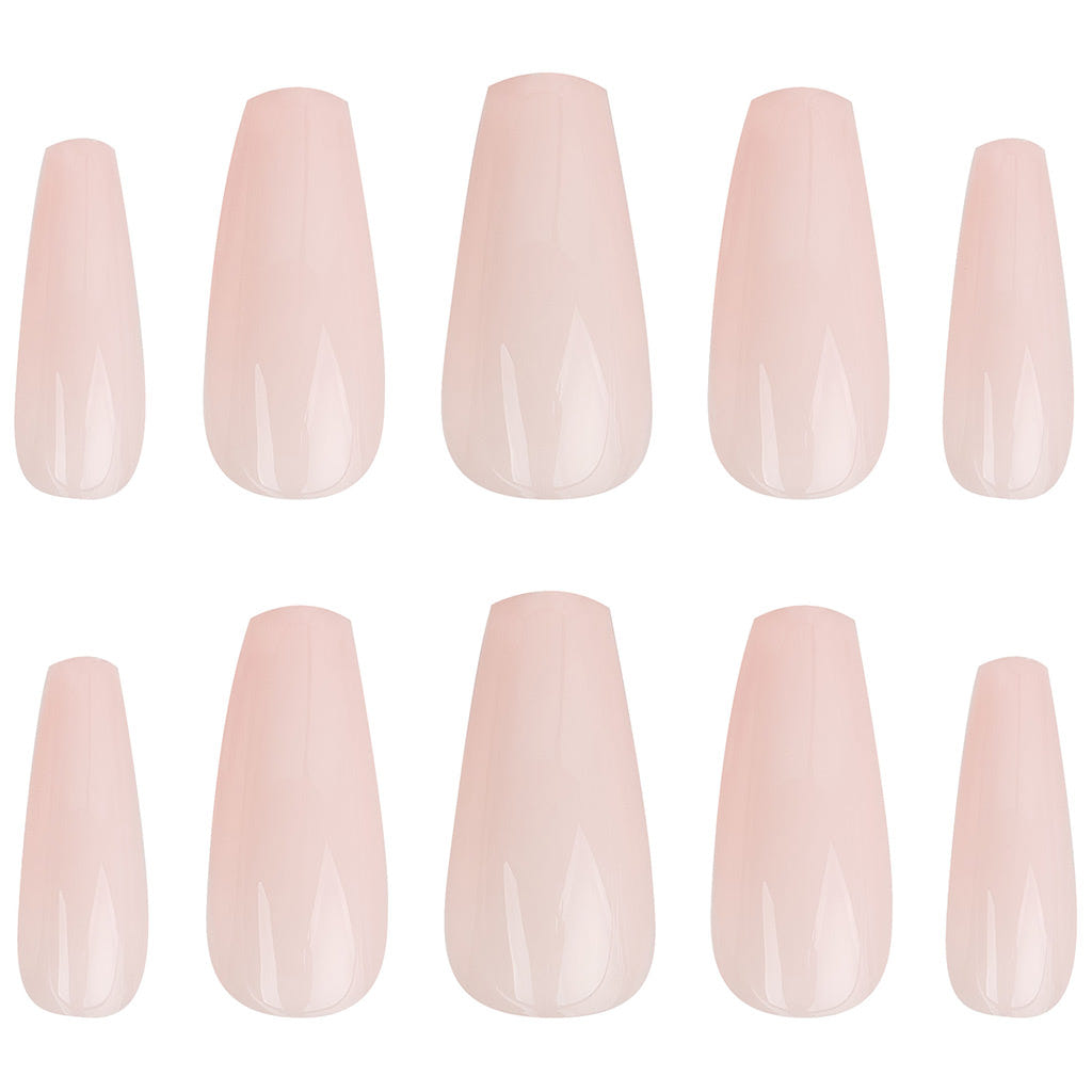 Nail HQ False Nails Long Coffin - Baby Pink (Loose)