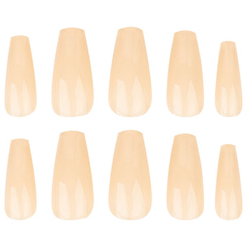 Nail HQ False Nails Long Coffin - Creamy Nude | False Eyelashes